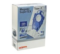 Lot de 4 sacs d'aspirateur type P compatibles avec Bosch Megaair Super Tex et Siemens BBZ41FP, BBZ123FP, VZ41AFP et filtre de protection du moteur Micro Hygiène -