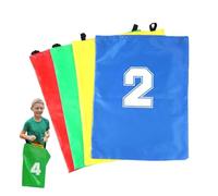 Lot de 4 sacs de course pour pommes de terre, sacs de course en vrac, sacs de saut robustes, relais de cuillère à œufs, jeu de course, carnaval, jeux de pelouse pour Pâques, Noël, anniversaire