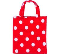 Lot de 4 sacs de courses rouges à pois blancs pour les magasins d'enfants, rouge, s