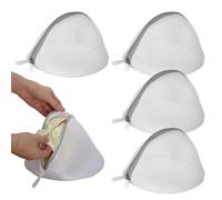Lot de 4 Sacs de Lavage pour Chaussures et Vêtements Délicats - Fermeture Éclair Sécurisée, Réutilisables, Lavables en Machine - Protection pour Sous-Vêtements, Chaussettes et Petites Pièces