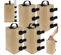 Lot de 4 sacs de poids d'eau pour tonnelle, 40 kg avec sangles de fixation, installation rapide, poids portables pour auvent, abri solaire instantané