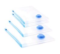Lot de 4 sacs de rangement sous vide pour ranger couettes, oreillers, couvertures - 2 pièces de 50 x 60 cm + 1 pièce de 60 x 80 cm + 1 pièce de 80 x 110 cm
