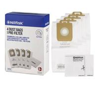 Lot de 4 sacs de remplacement pour aspirateur Nilfisk Select avec pré-filtre Power