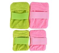 Lot de 4 sacs de retrait de sable pour la plage et les sports de plein air, matériau en velours corail pour un retrait facile du sable de la peau, convient pour les vacances, le camping, le beach