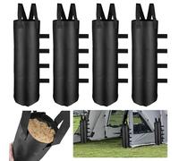 Lot de 4 sacs de sable à remplir pour tonnelle, pieds de tonnelle, sacs de sable de qualité supérieure, pour tonnelle, tente, pieds lestés