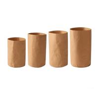 Lot de 4 sacs en papier kraft lavable et biodégradable pour