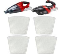 Lot de 4 sacs filtrants compatibles avec les aspirateurs à main sans fil Einhell Power X-Change TE-VC 18 Li-Solo et TE-HV 18/06 Li-Solo