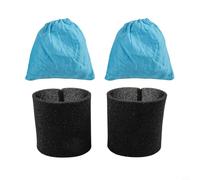 Lot de 4 sacs filtrants en textile pour Karcher MV1 WD1 WD2 WD3 NT Series | Sacs à poussière avec filtres | Pièces de rechange en tissu haute efficacité pour le nettoyage de la maison (A)