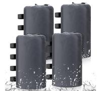 Lot de 4 sacs lestés à eau de 10 l - Avec pied - Pieds de tonnelle remplis d'eau - Pour tonnelle d'extérieur, tonnelles, tentes de jardin, chapiteaux, gris