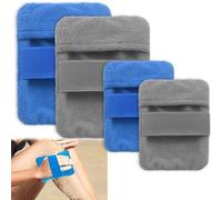 Lot de 4 sacs pour enlever le sable - Essentiels de plage sans talc pour adultes et enfants - Élimination du sable doux pour la peau pour les vacances, le camping et les activités de plein air (bleu