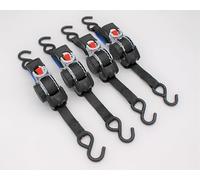Lot de 4 Sangles d'arrimage automatiques avec Crochet en S 3 m x 25 mm 300/600 daN