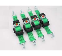 Lot de 4 Sangles d'arrimage automatiques avec Crochet Pointu 3 m x 50 mm 750/1500 daN