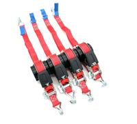 Lot de 4 Sangles d'arrimage automatiques avec Crochet Pointu 5 m x 25 mm 350/700 daN