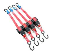 Lot de 4 Sangles d'arrimage automatiques avec Crochets en S 5 m x 25 mm 350/700 daN