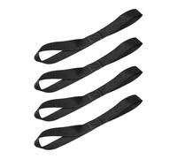Lot de 4 sangles d'arrimage automatiques pour vélo, sangles d'arrimage automatiques, œillets de remorquage, sangles de transport, sangles extensibles plates robustes (noir)