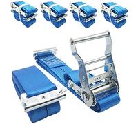 Lot de 4 sangles d'arrimage pour rail d'ancrage combiné 5 m 50 mm LC 750/1500 daN