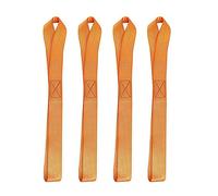 Lot de 4 sangles d'arrimage souples et robustes pour moto, 2,5 x 40 cm, capacité de charge de 800 kg pour VTT, UTV, motos, scooters, camping, escalade, fixations à suspendre - Orange