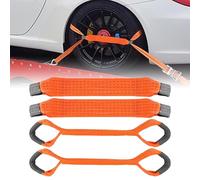Lot de 4 sangles d'arrimage transversales pour le transport de voiture, de 50 mm, sangles d'arrimage pour voiture, moto, voiture