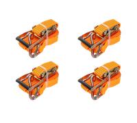 UNITRAILER Kit de 4 Sangles d'arrimage avec tendeur à cliquet 8m 50mm 5t Orange lot Professionnel pour Transport sécurisé de Charges Lourdes sur remorque Camion et Poids Lourd