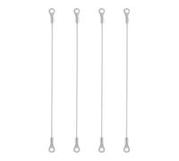Lot de 4 sangles de retenue de porte d'armoire en acier inoxydable pour limiteur de charnière de câble tressé, longueur 200 mm, angle d'ouverture réglable, câble métallique recouvert de nylon pour une