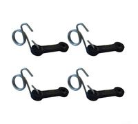 Lot de 4 sangles de verrouillage et crochet de rechange pour tondeuse à gazon 160793 - 43 mm - Fixations en plastique compatibles avec l'assemblage d'ensachage de tondeuse à gazon