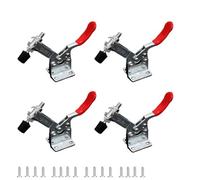 Lot de 4 Sauterelle de Serrage GH-201-B, Pince à Bascule Horizontale Serre Joint Desserrage Rapide Pince à Genouillère Dispositif de Serrage à Genouillère pour Menuiserie Soudage Moules