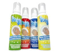 Lot de 4 savons crépitants 150 ml dans différents parfums - Le savon crépitant unique pour les mains - Faire du lavage des mains une expérience - Savon sans eau