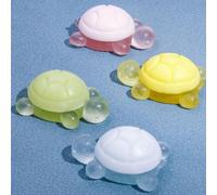 Lot de 4 savons solides pour en forme de tortue, naturels, doux, faits à la main, pour la peau, 100 % végétalien et sans plastique, 30 g