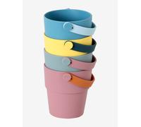 VERTBAUDET Lot de 4 seaux de Bain colorés en Silicone Multicolore TU