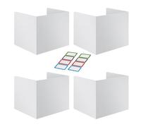 Lot de 4 séparateurs de confidentialité pliables pour étudiants en carton pour réduire les distractions pendant les examens | Séparateurs pour enseignants scolaires à domicile