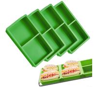 Lot de 4 séparateurs de plateau alimentaire en silicone, conçus pour la lyophilisation Harvest Right - Plateaux moyens pour une expérience de lyophilisation simplifiée (vert)