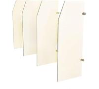Lot de 4 séparateurs muraux en bois imperméables pour urinoir - Améliore l'intimité et le style de la salle de bain - Idéal pour les toilettes des hommes et facile à installer
