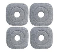 Lot de 4 serpillères carrées en microfibre compatibles avec la serpillère rotative True & Tidy SPIN-800 TrueClean M16 (M16-004)