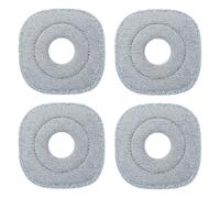 Lot de 4 serpillères carrées en microfibre de 22,9 cm compatibles avec le balai à franges True & Tidy Spin-800 TrueClean M16 Spin Mop et la plupart des serpillères et seaux carrés