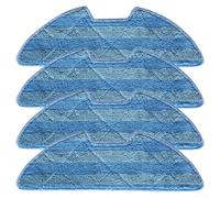 Lot de 4 serpillères de rechange en microfibre pour aspirateur robot iCLEBO pour aspirateur robot G5, lot de 4 et 10 options pour un nettoyage efficace du sol (lot de 4)