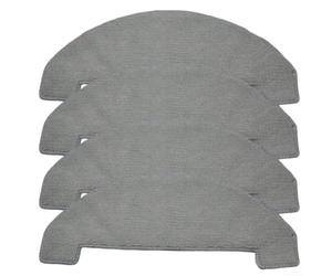 Lot de 4 serpillères de rechange en microfibre pour aspirateur robot Q8 | Forte absorption de l'eau, réutilisable de nombreuses fois, sèche rapidement, idéal pour le carrelage, le bois dur, la pierre