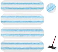 Lot de 4 serpillères de rechange en microfibre pour Vileda H2PrO et O-Cedar H2PrO - Lavable en machine - En microfibre - Pour tous les sols durs