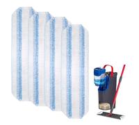 Lot de 4 serpillères de rechange pour Vileda H2PrO et O-Cedar H2PrO - Microfibre - Élimination de la saleté tenace - Lavables et réutilisables
