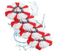 Lot de 4 serpillères de rechange pour vileda Turbo Mop 2 en 1 Tête de rechange en microfibre lavable Tête de rechange durable et ajustement parfait