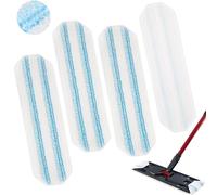 Lot de 4 serpillères en Microfibre de Rechange pour Vileda H2PrO et O-Cedar H2PrO, Serpillères de Rechange, Serpillères de Rechange en Microfibre, Vileda H2Pro serpillère Balai à Plat