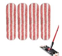 Lot de 4 serpillères en microfibre pour Vileda H2PrO et O-Cedar H2PrO - Lingettes de rechange douces lavables et réutilisables - Pour tous les sols durs (orange x 4)