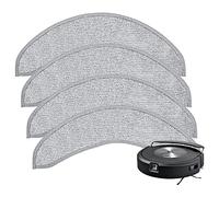 Lot de 4 serpillères J7 Plus pour i-Robot Roomba Combo j7+ - Accessoires de rechange en microfibre - Lavables - Pour iRobot Roomba Combo J7+ Robot aspirateur et balai (pas pour J7)