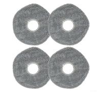 Lot de 4 serpillères lavables pour Eufy X9 Pro X10 Pro - Chiffons en microfibre réutilisables pour robot, nettoyage des sols durs pour carrelage, bois, pierre