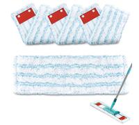 Lot de 4 serpillères Leifheit Profi XL Micro Duo - Système à 2 fibres - Avec poils spéciaux - Pour tous les types de sols