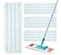 Lot de 4 serpillères pour Leifheit Profi XL Micro Duo / Profi XL Cotton Plus, chiffons de nettoyage en microfibre, housse de rechange pour tous les sols durs