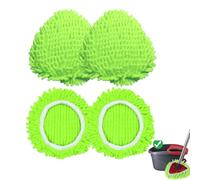 Lot de 4 serpillères réutilisables en microfibre compatibles avec les serpillères triangulaires O-Cedar EasyWring, tête de balai élastique de rechange pour nettoyage en profondeur, lavables en machine
