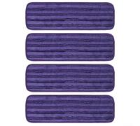Lot de 4 serpillères réutilisables en microfibre pour Swiffer PowerMop - Respectueux de l'environnement - Pour un entretien supérieur du sol (violet)