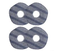 Lot de 4 serpillères réutilisables pour aspirateurs Eufy X10 Pro et X9 Pro pour aspirateurs Omni, Deep Clean Gris