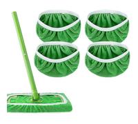 Lot de 4 serpillères s pour balai Swiffer - Lavables - Pour utilisation humide et sèche - En microfibre - Pour le nettoyage des sols