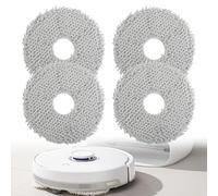 Lot de 4 Serpillières Compatibles P10, P20, G20S ULTRA et G30 ULTRA, Lingettes Microfibres Ø13 cm, Chiffons de Nettoyage Remplacement Ø3.5 cm Centre, Lavables, Pour Robot Aspirateur Sol, Famille & Ani